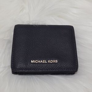 Michael Kors Black Pebbled Leather Mens Womens Unisex Wallet